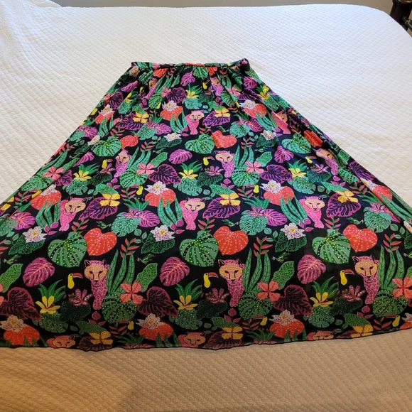 NWT Betsey Johnson Paulina Maxi Dress L Halter Mesh Jungle Print Leopard Formal - Picture 7 of 9